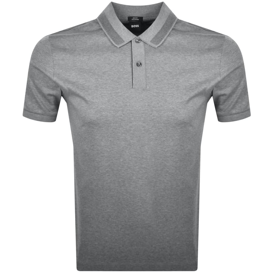 Hugo boss grey polo sales